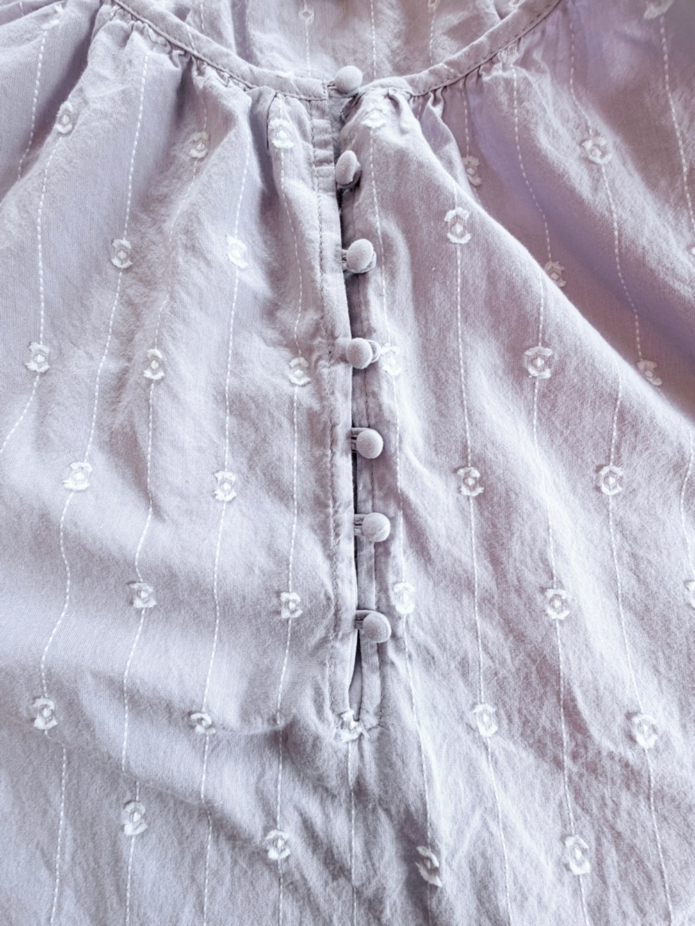 Universal Thread Blouse lavender dotted Swiss short puff sleeves size XL - Picture 9 of 9